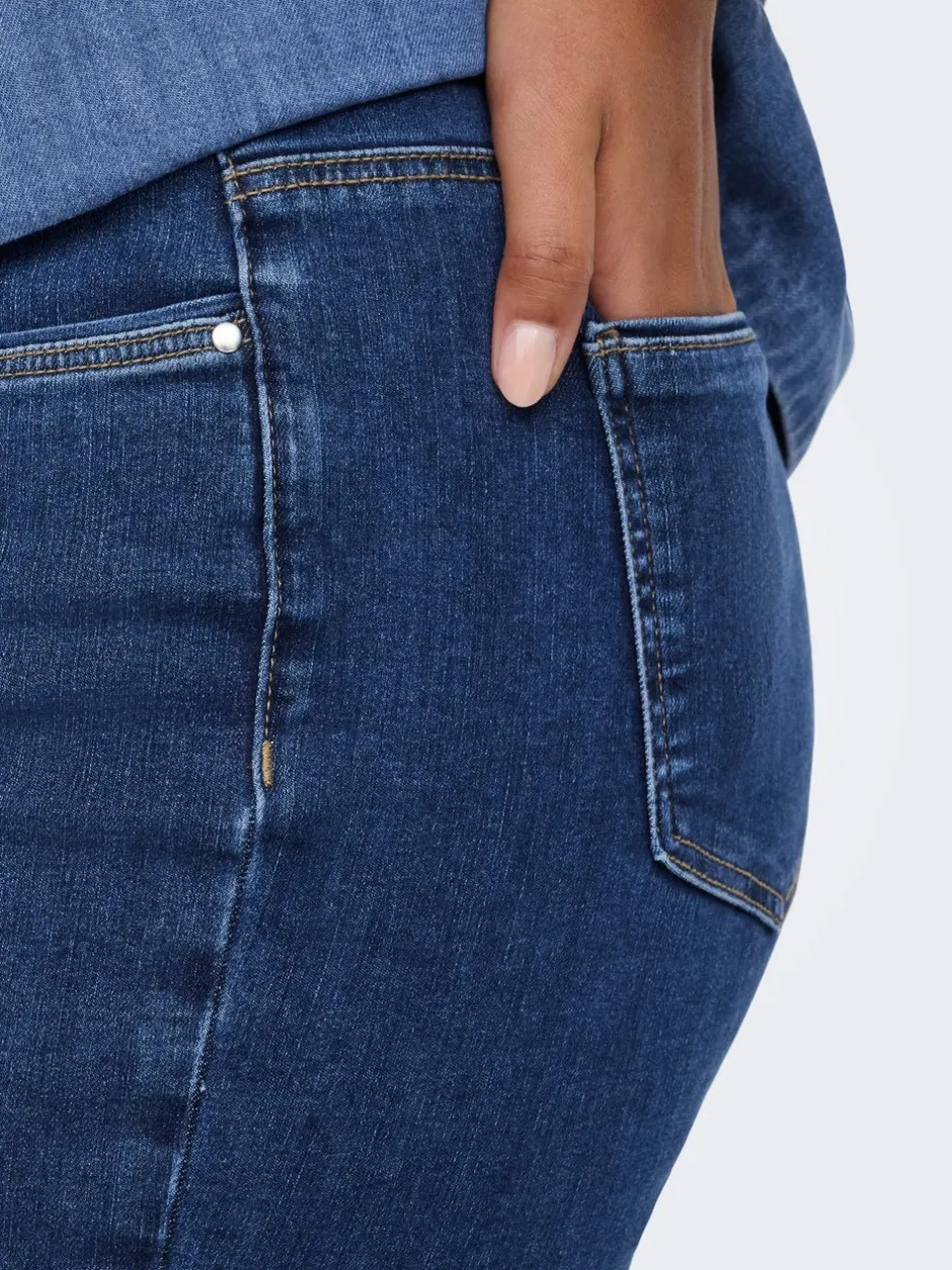 Best CARALLY Mellemhøj talje Skinny fit Jeans Dame Jeans|Jeans