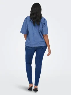 Best CARALLY Mellemhøj talje Skinny fit Jeans Dame Jeans|Jeans