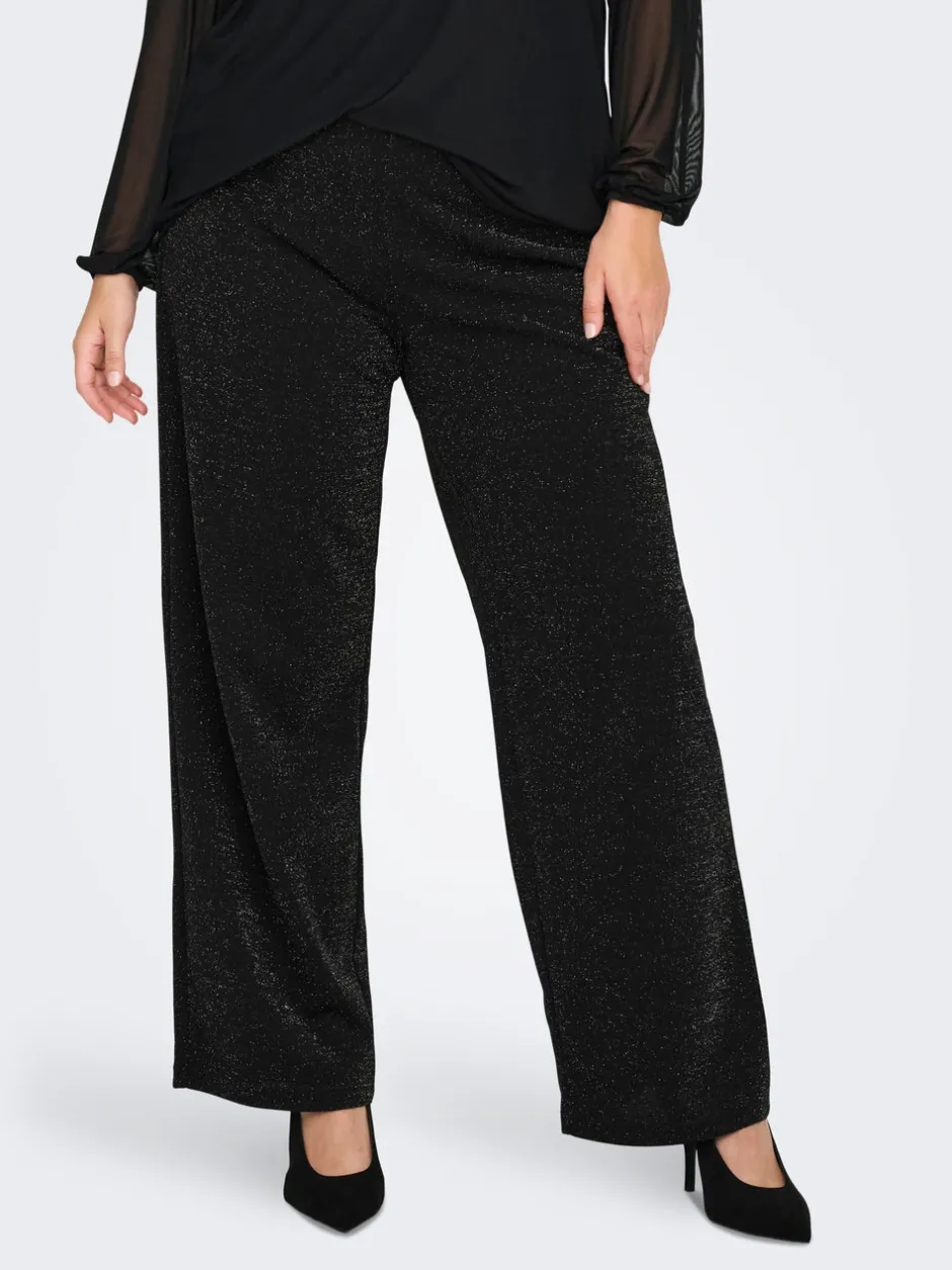 Outlet CARALYA Wide leg fit Bukser i wide fit Dame Bukser