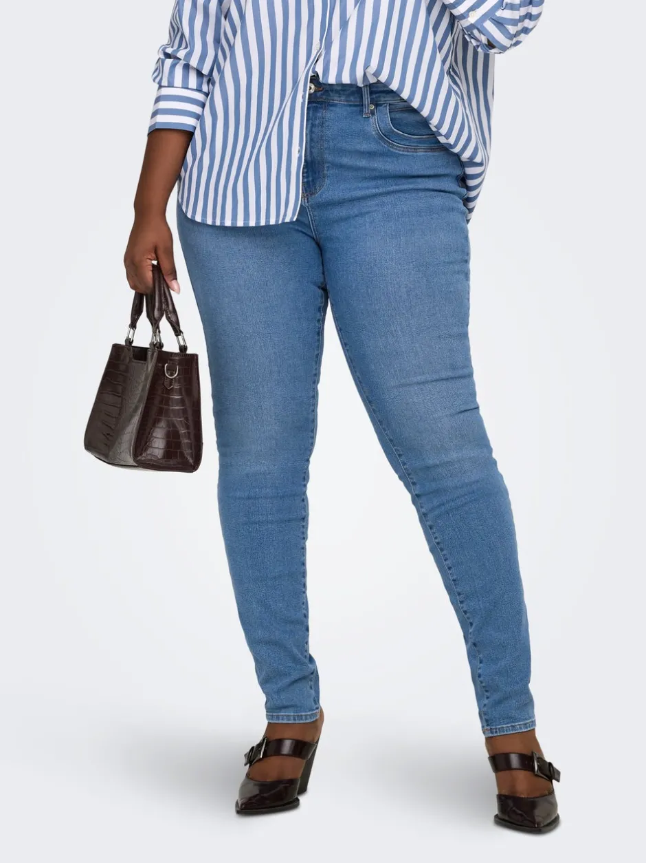 Clearance CARANE Mellemhøj talje Skinny fit Jeans Dame Jeans|Jeans