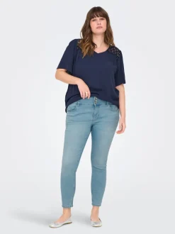 Sale CARANNA Høj talje Skinny fit Ankellængde Jeans Dame Jeans|Jeans
