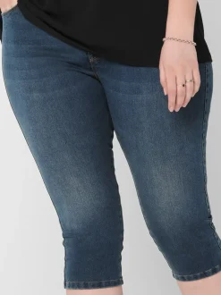 New CARAUGUSTA Høj talje Skinny fit Denim-shorts Dame Shorts|Bukser