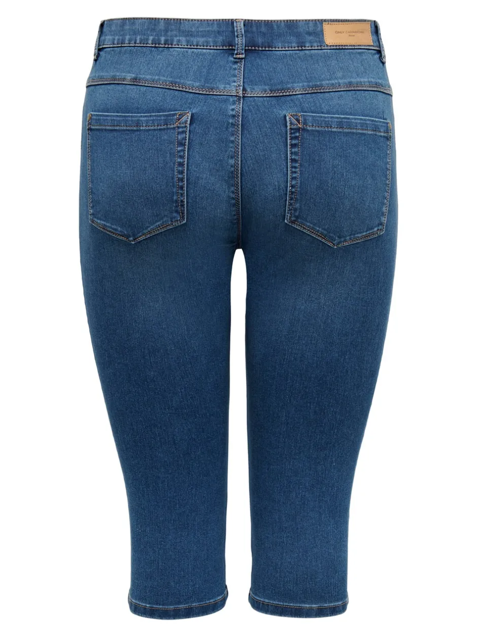 New CARAUGUSTA Høj talje Skinny fit Denim-shorts Dame Shorts|Bukser