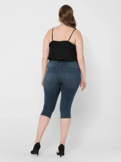 New CARAUGUSTA Høj talje Skinny fit Denim-shorts Dame Shorts|Bukser