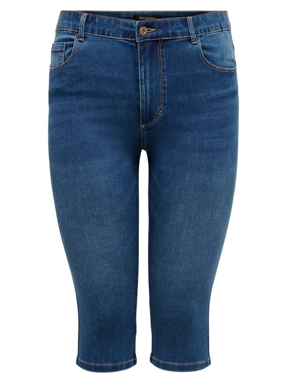New CARAUGUSTA Høj talje Skinny fit Denim-shorts Dame Shorts|Bukser