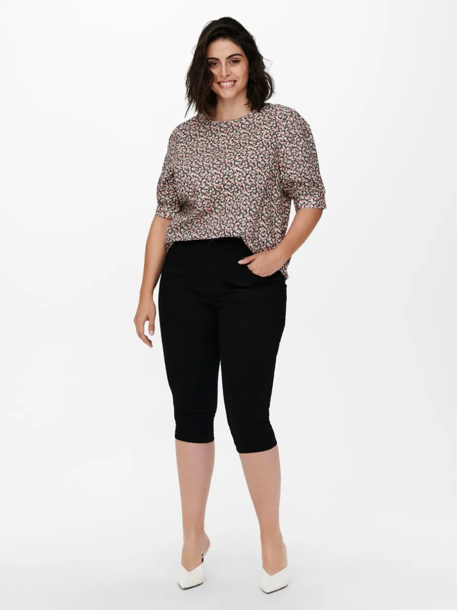 New CARAUGUSTA Høj talje Skinny fit Denim-shorts Dame Jeans|Jeans