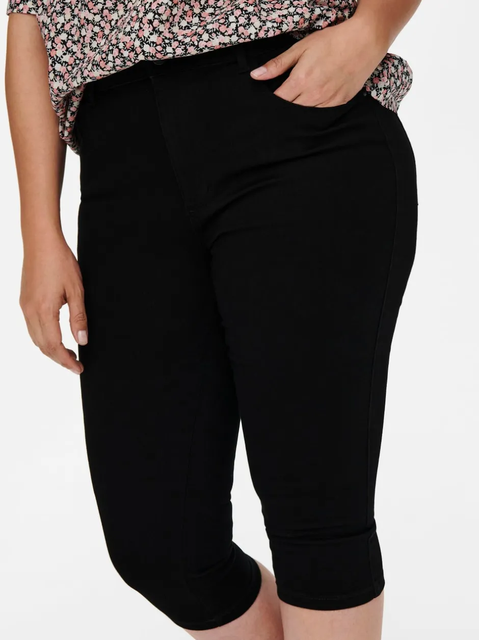 New CARAUGUSTA Høj talje Skinny fit Denim-shorts Dame Jeans|Jeans