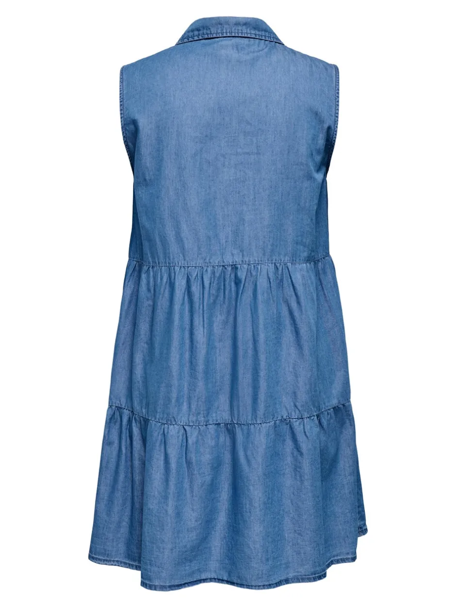 Best CARBEA Kort kjole Dame Kjoler|Double Denim