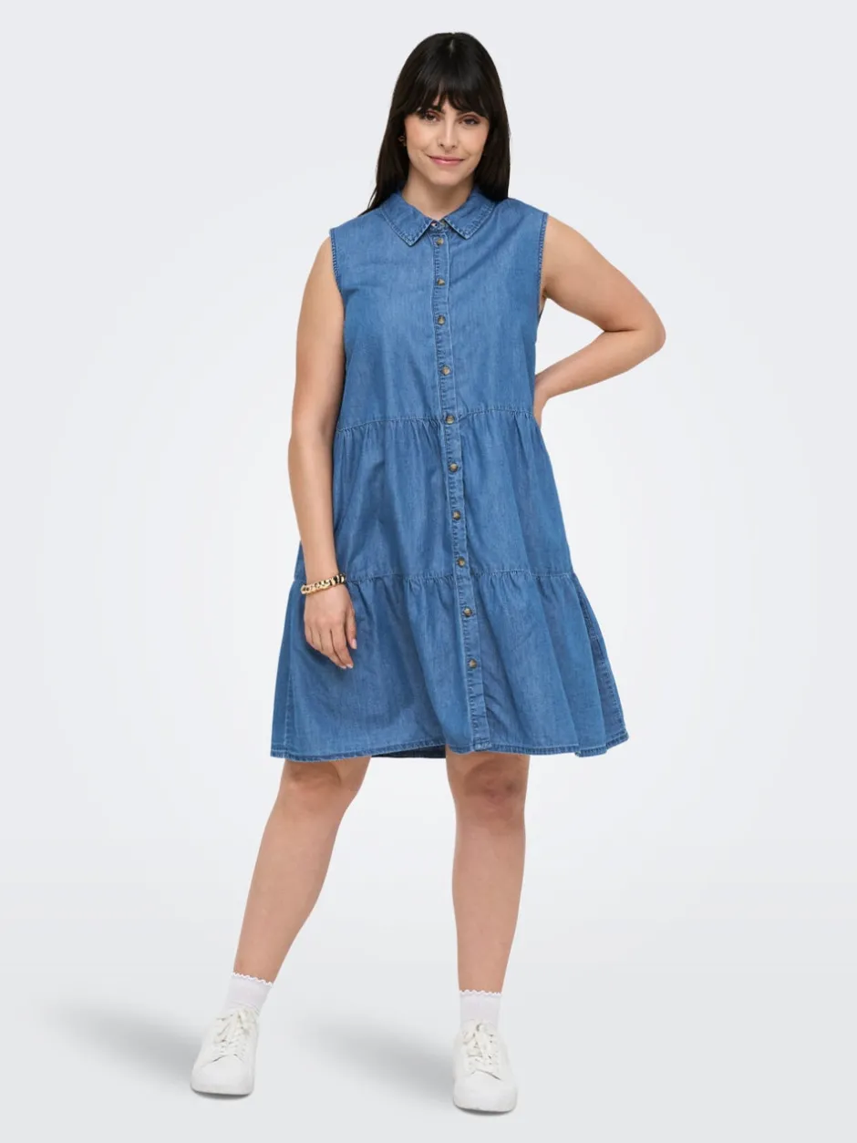 Best CARBEA Kort kjole Dame Kjoler|Double Denim