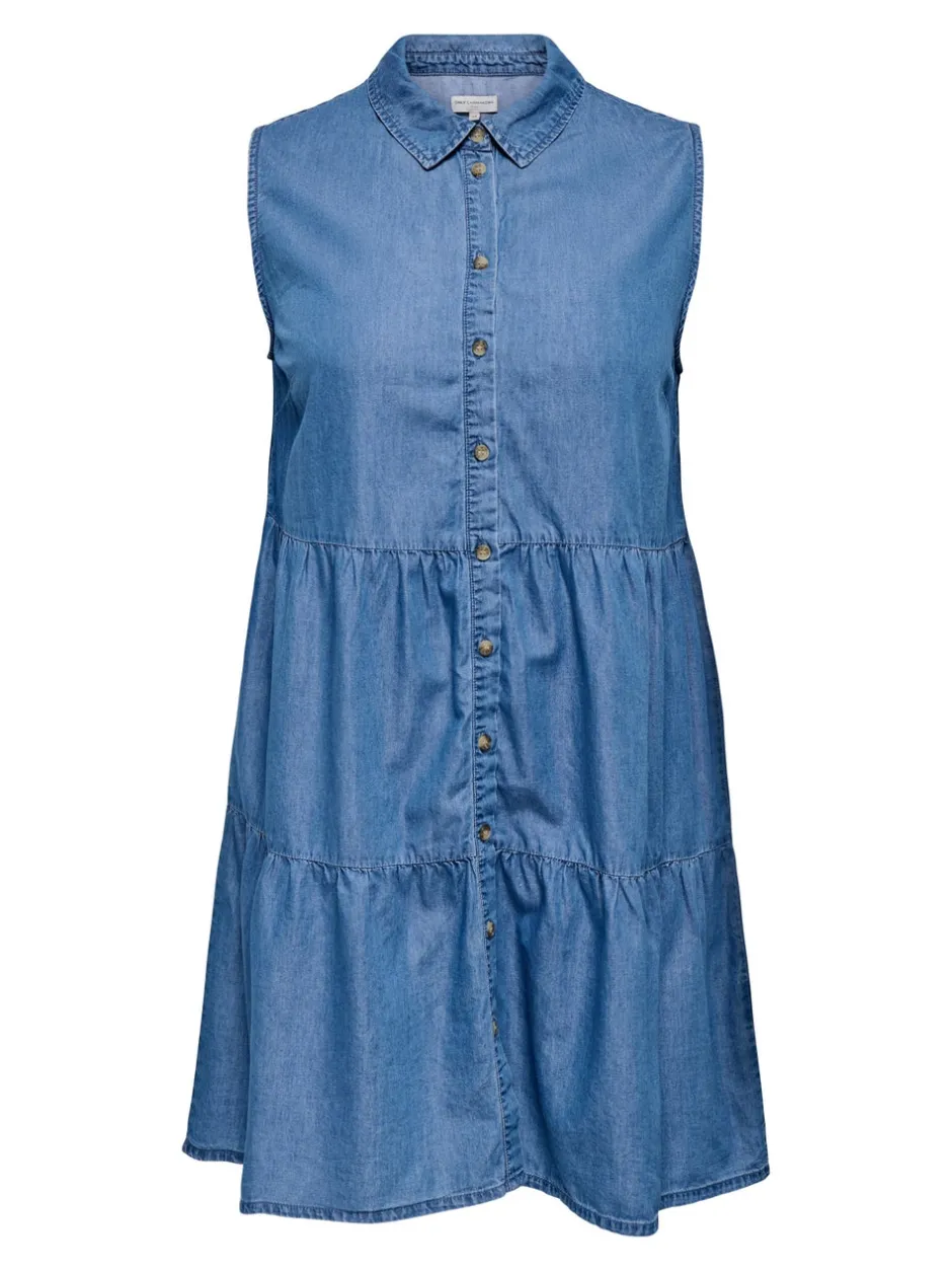 Best CARBEA Kort kjole Dame Kjoler|Double Denim