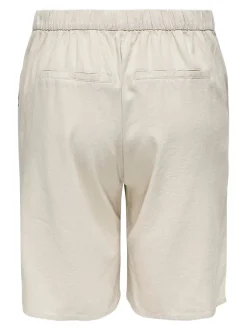 Hot CARCARO Høj talje Regular fit Hør Bermuda-shorts Dame Shorts