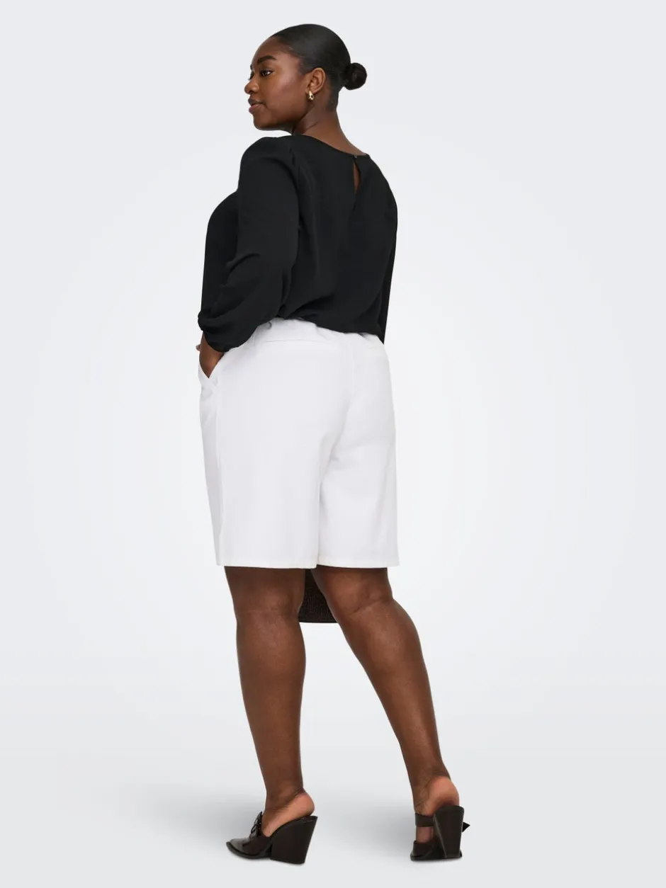 Outlet CARDAVINA-SOFT Mellemhøj talje Loose fit Bermuda-shorts Dame Shorts