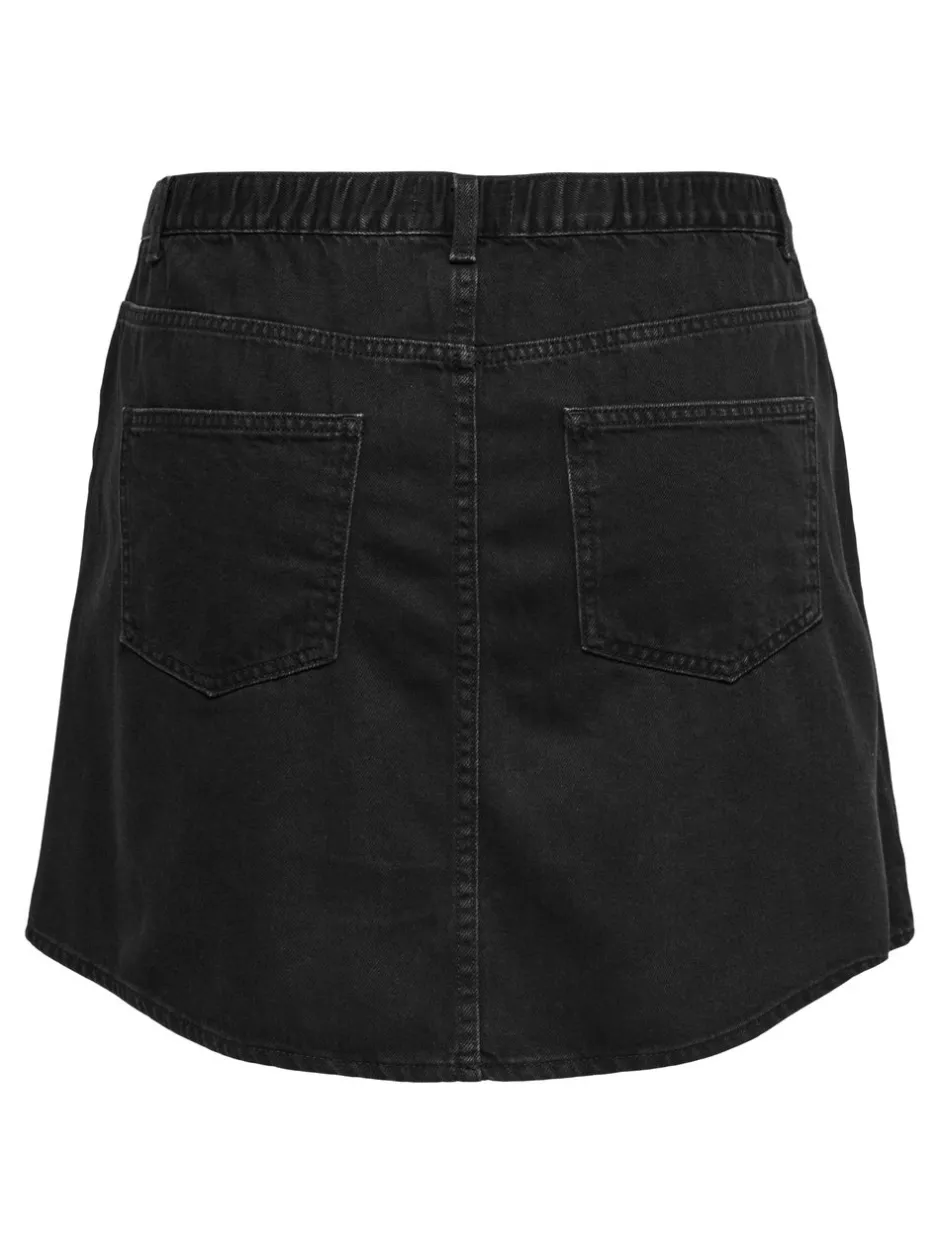 Best CAREDEN Denim Denim-nederdel Kort nederdel Dame Nederdele|Denimnederdele