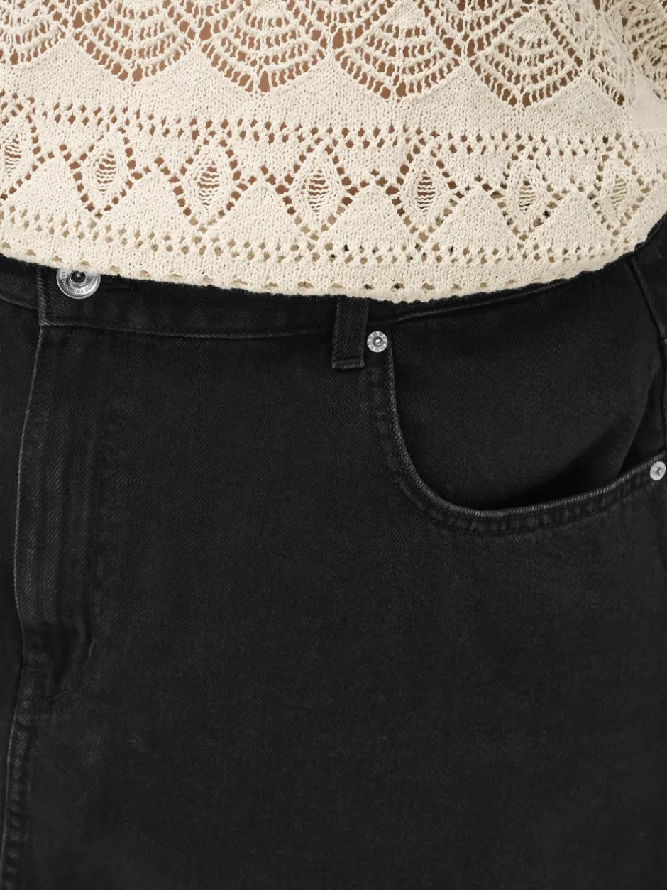 Best CAREDEN Denim Denim-nederdel Kort nederdel Dame Nederdele|Denimnederdele