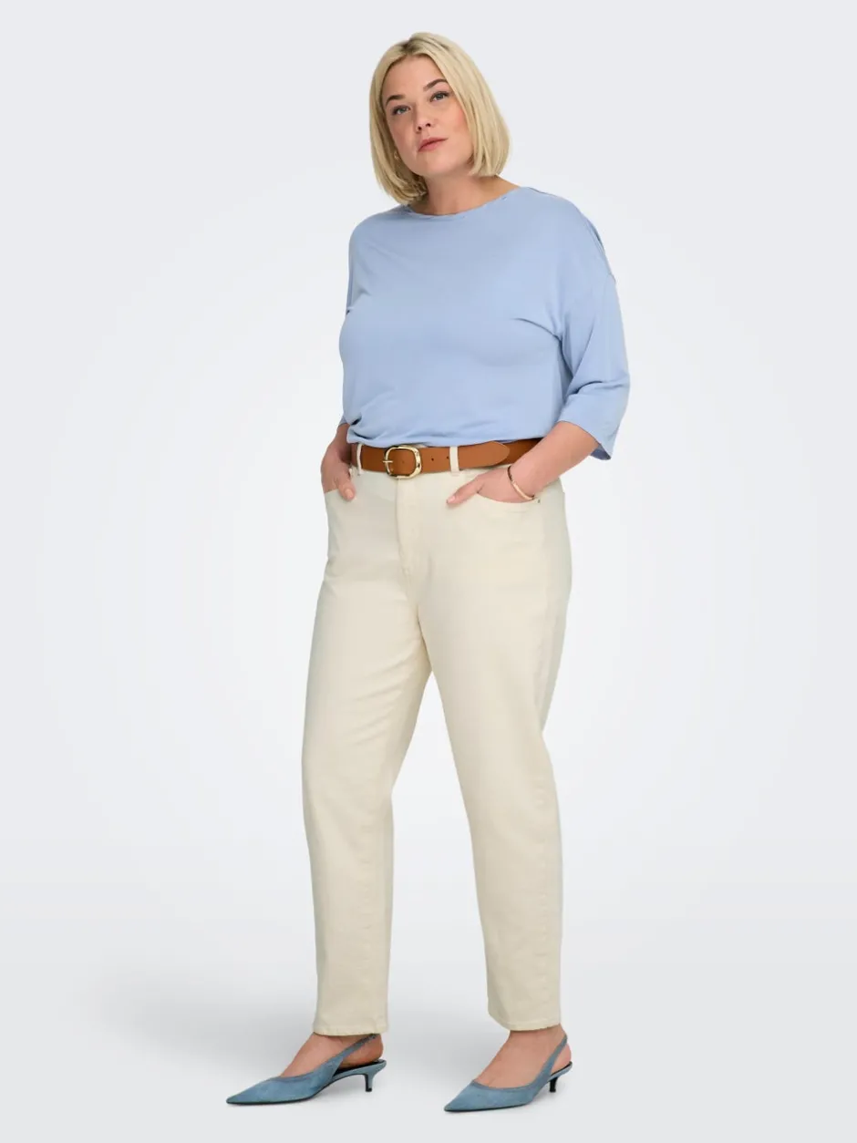 Discount CAREMILY Høj talje Straight fit Jeans Dame Jeans|Jeans