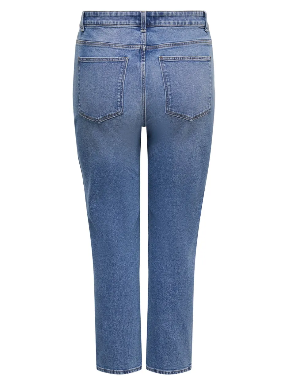 Discount CAREMILY Høj talje Straight fit Ankellængde Jeans Dame Jeans|Jeans