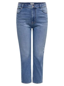 Discount CAREMILY Høj talje Straight fit Ankellængde Jeans Dame Jeans|Jeans
