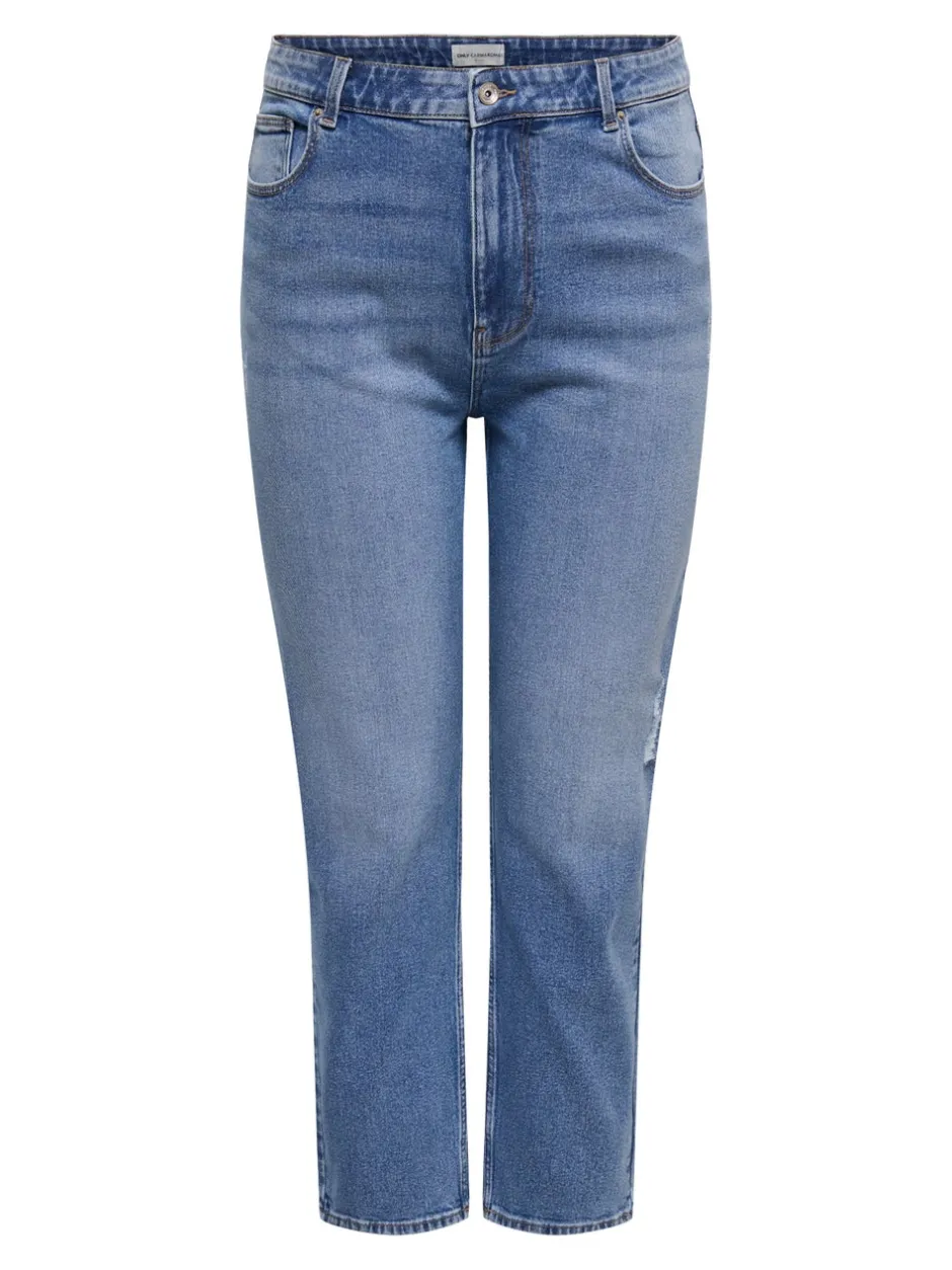 Discount CAREMILY Høj talje Straight fit Ankellængde Jeans Dame Jeans|Jeans