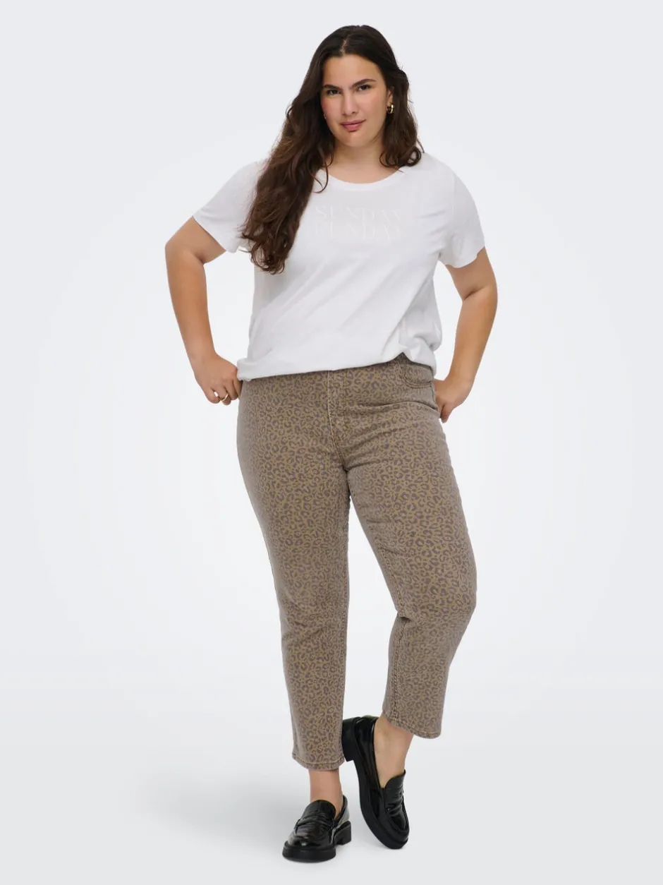 Best CAREMILY Høj talje Straight fit Ankellængde Jeans Dame Jeans|Jeans