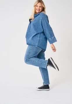 Discount CAREMILY Høj talje Straight fit Jeans Dame Jeans|Jeans