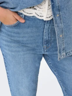 Discount CAREMILY Høj talje Straight fit Jeans Dame Jeans|Jeans