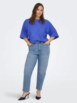Online CAREMILYSTRETCH Høj talje Straight fit Ankellængde Jeans Dame Jeans|Jeans