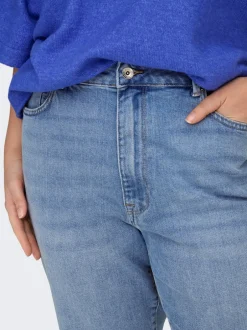 Online CAREMILYSTRETCH Høj talje Straight fit Ankellængde Jeans Dame Jeans|Jeans