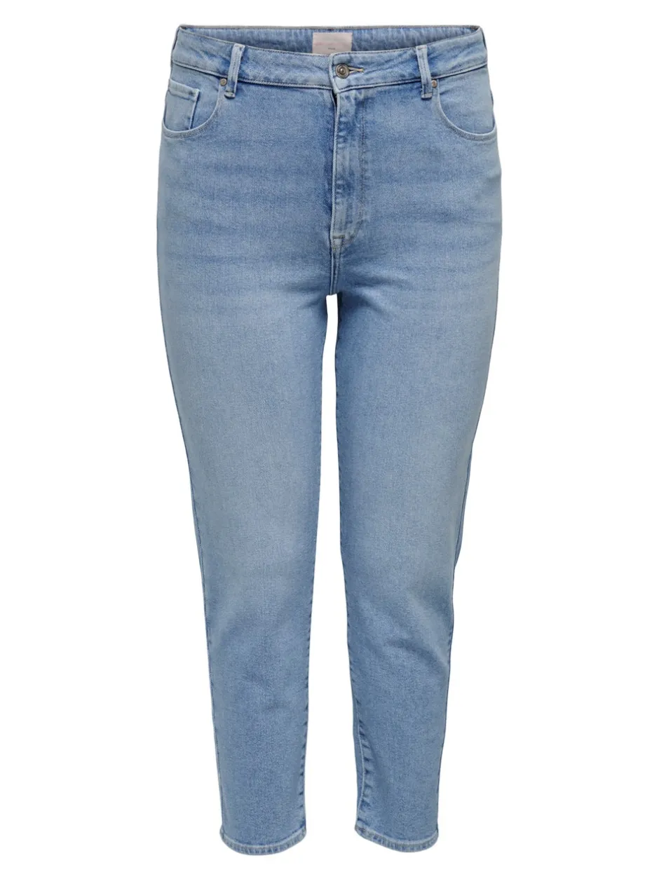 Online CAREMILYSTRETCH Høj talje Straight fit Ankellængde Jeans Dame Jeans|Jeans