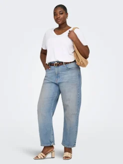 Clearance CARFRANKIE Høj talje Barrel fit Ankellængde Jeans Dame Jeans|Jeans