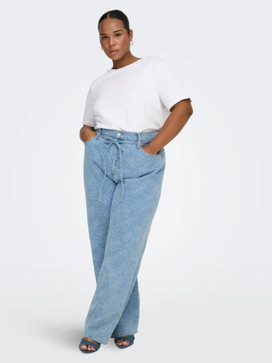 Discount CARGIANNA Mellemhøj talje Straight fit Jeans Dame Jeans|Jeans
