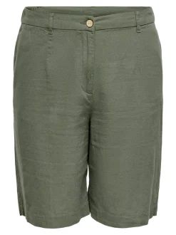 Discount CARGOA Loose fit Hør Figursyede shorts Dame Shorts
