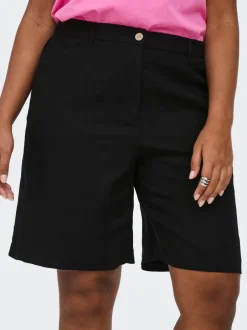 Clearance CARGOA Loose fit Hør Figursyede shorts Dame Shorts