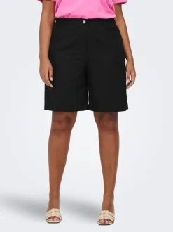 Clearance CARGOA Loose fit Hør Figursyede shorts Dame Shorts