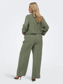 Discount CARGOA Straight fit Hør Bukser Dame Bukser