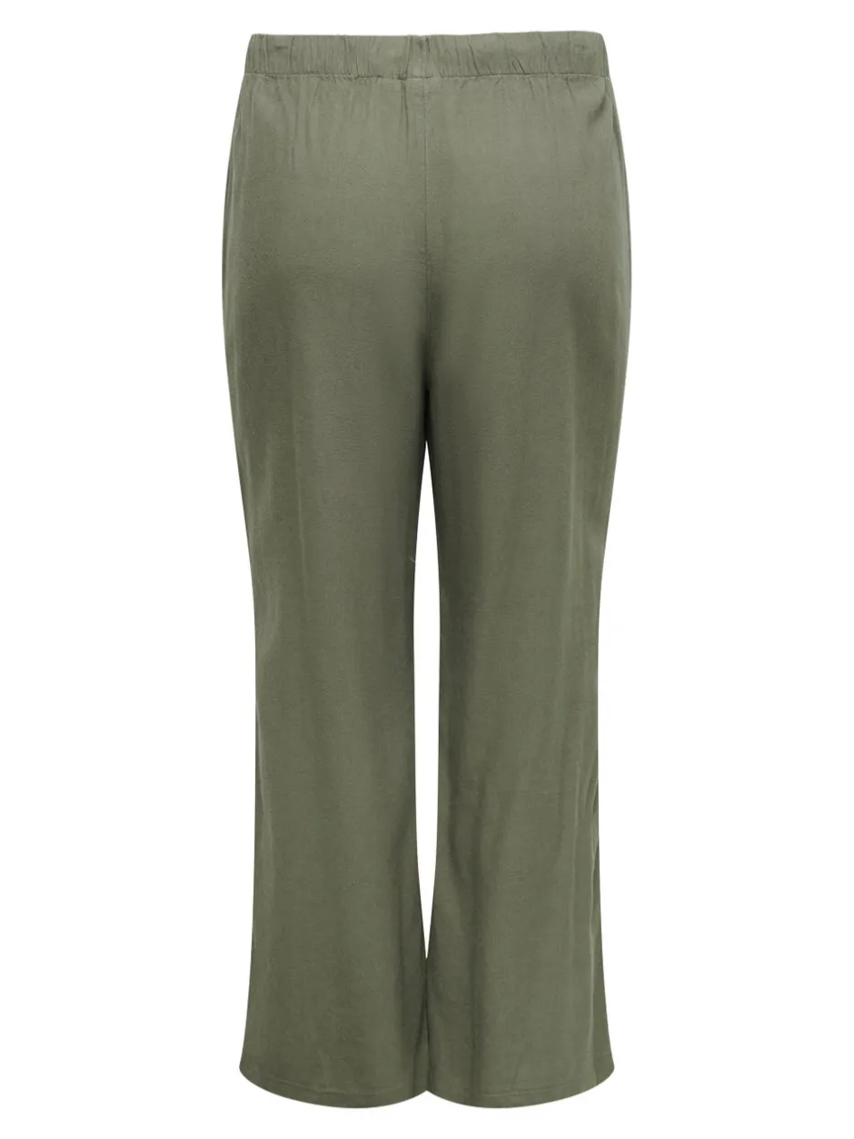 Discount CARGOA Straight fit Hør Bukser Dame Bukser