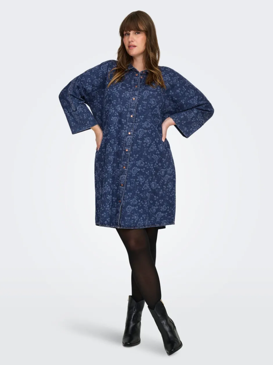 Clearance CARGRACE Kort kjole Dame Kjoler|Double Denim