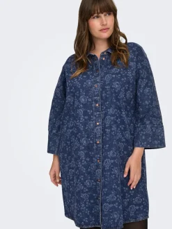 Clearance CARGRACE Kort kjole Dame Kjoler|Double Denim
