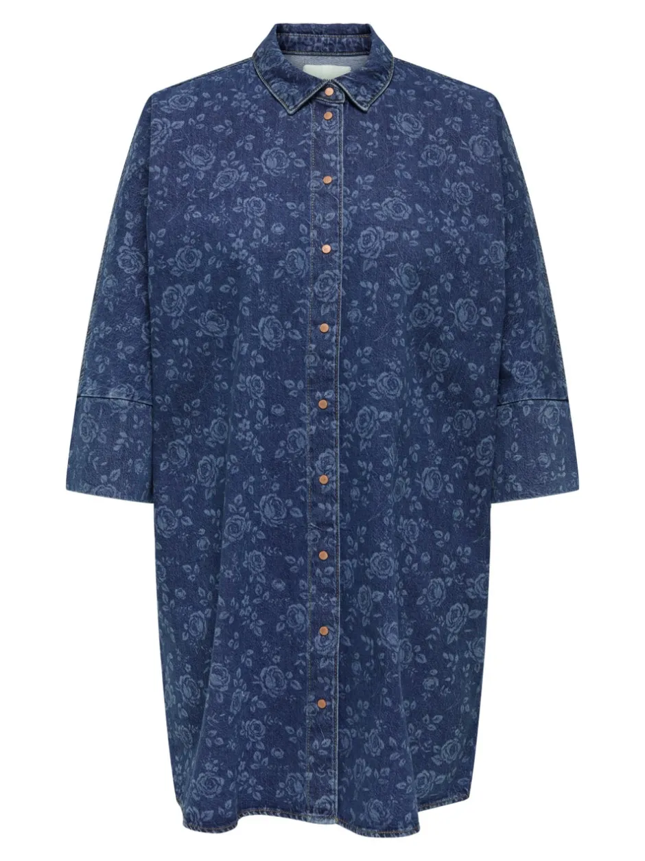 Clearance CARGRACE Kort kjole Dame Kjoler|Double Denim