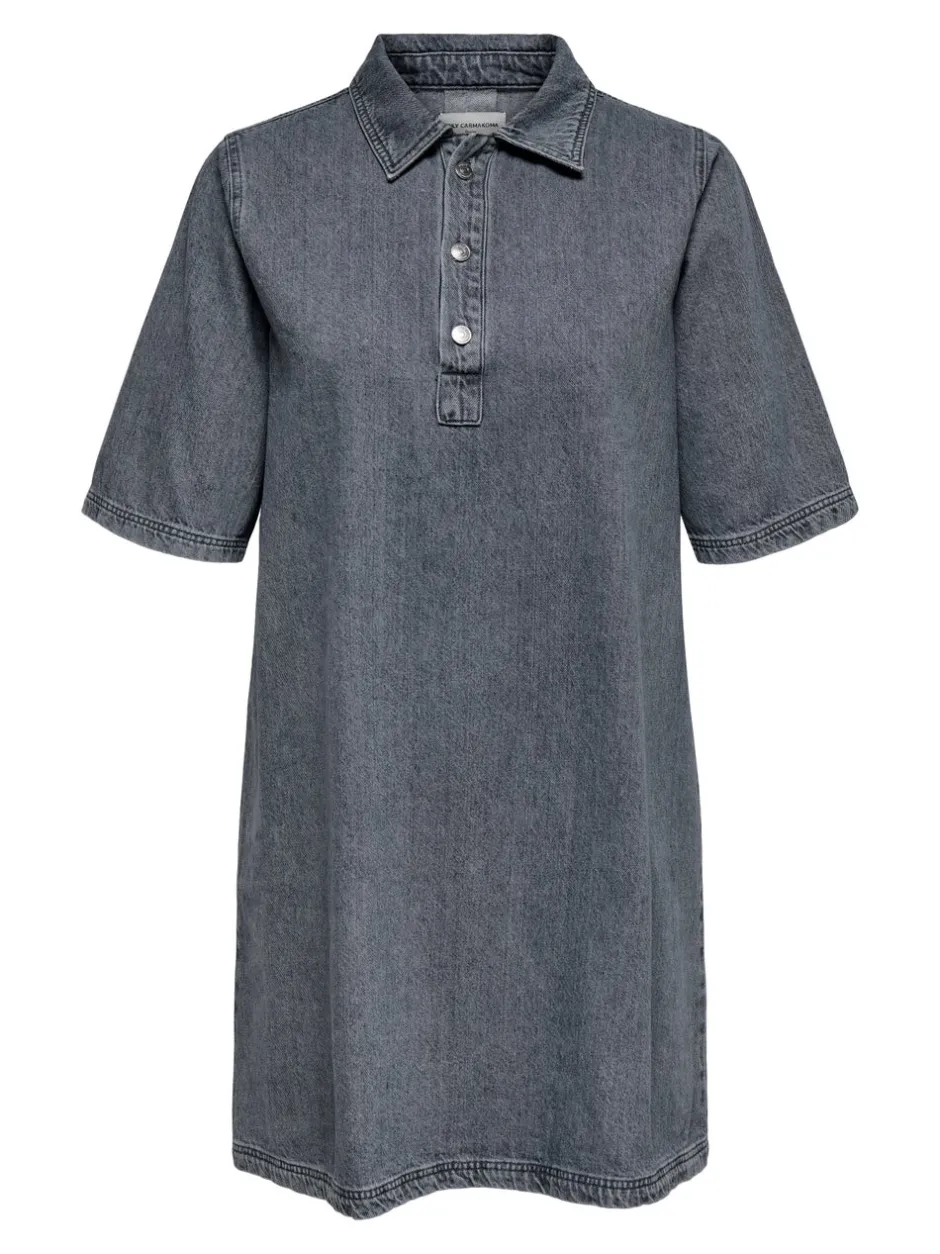 Best CARGRY Kort kjole Dame Kjoler|Double Denim