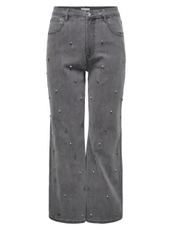 Discount CARHOPE Høj talje Wide leg fit Jeans Dame Jeans|Jeans