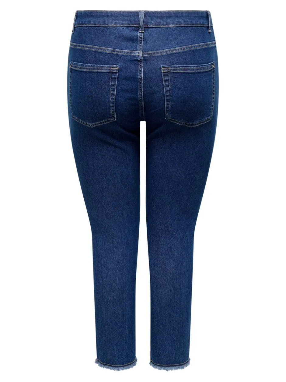 Discount CARHUSH Mellemhøj talje Skinny fit Ankellængde Jeans Dame Jeans|Jeans