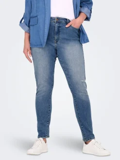 Outlet CARICONIC Høj talje Skinny fit Ankellængde Jeans Dame Jeans|Jeans