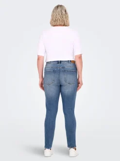 Outlet CARICONIC Høj talje Skinny fit Ankellængde Jeans Dame Jeans|Jeans