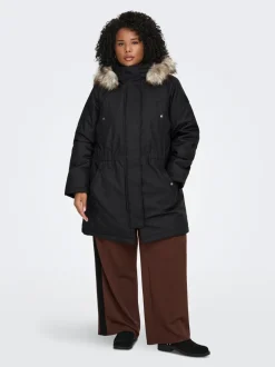 New CARIRENA Lang parka Dame Jakker Og Frakker