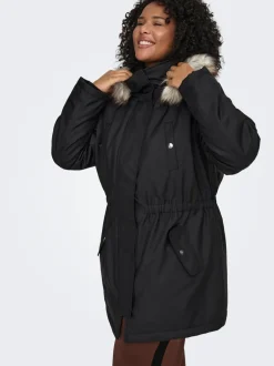 New CARIRENA Lang parka Dame Jakker Og Frakker