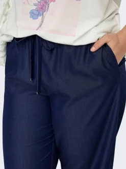 Clearance CARIRIA Wide leg fit Hør Bukser i wide fit Dame Bukser