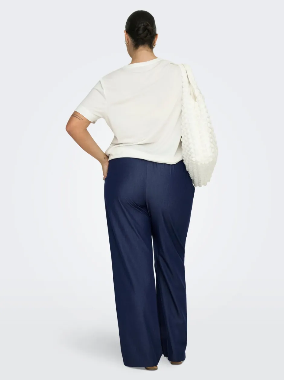 Clearance CARIRIA Wide leg fit Hør Bukser i wide fit Dame Bukser
