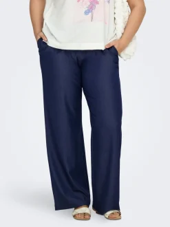 Clearance CARIRIA Wide leg fit Hør Bukser i wide fit Dame Bukser
