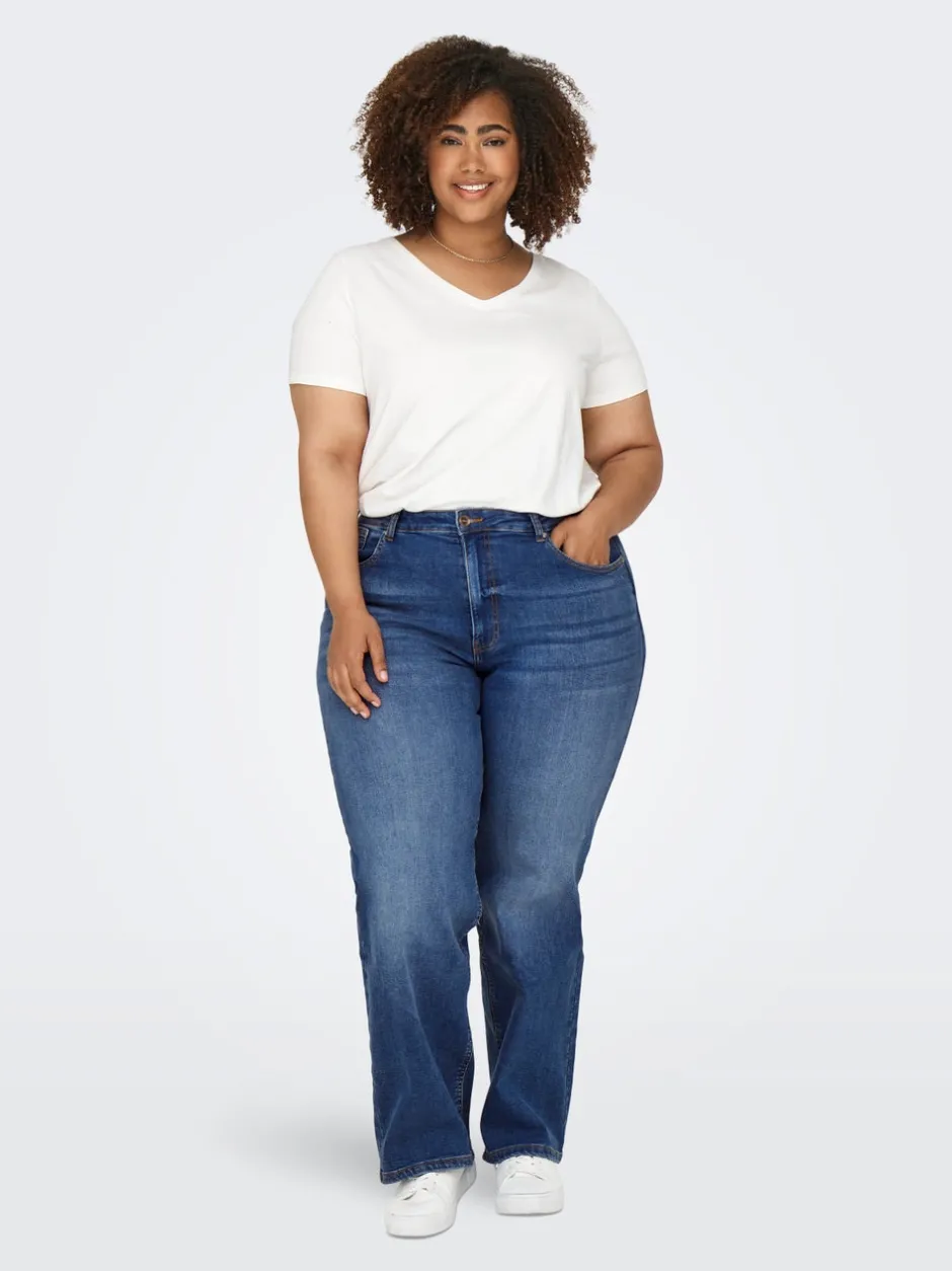 Outlet CARJUICY Høj talje Wide leg fit Jeans Dame Jeans|Jeans