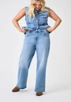 Sale CARJUICY Høj talje Wide leg fit Jeans Dame Jeans|Jeans